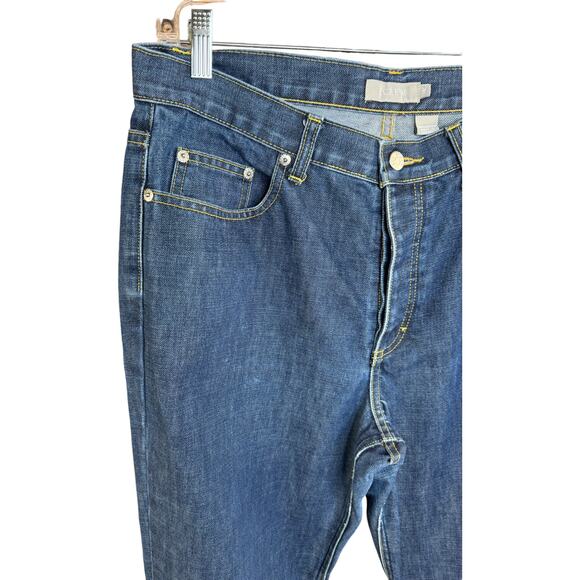 J. Crew Dark Wash Button-Fly Boot Cut Jeans 14L 5-Pocket Casual - Picture 8 of 14